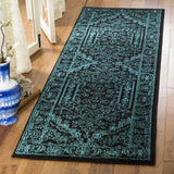 Safavieh Adirondack 2'-6" x 10'-0" Rug in Black / Teal