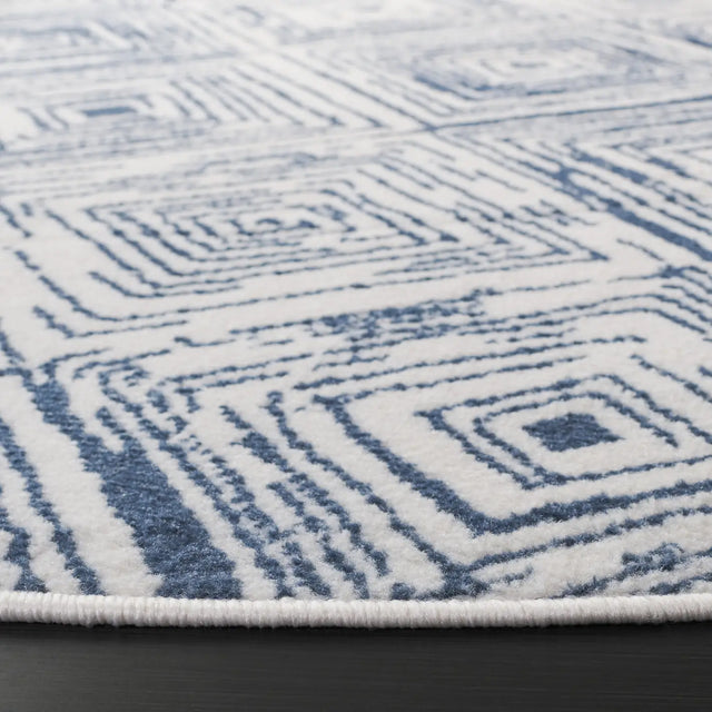 Safavieh Pyramid 6'-7" x 6'-7" Rug in Ivory / Blue