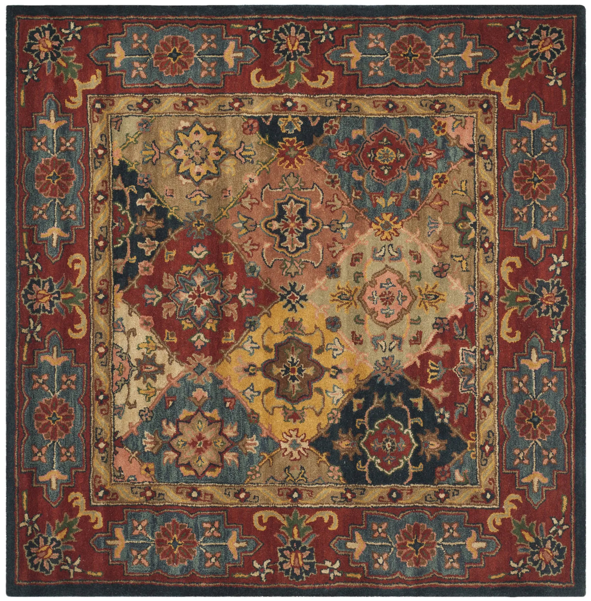 Safavieh Heritage 6'-0" x 6'-0" Rug in Red / Multi