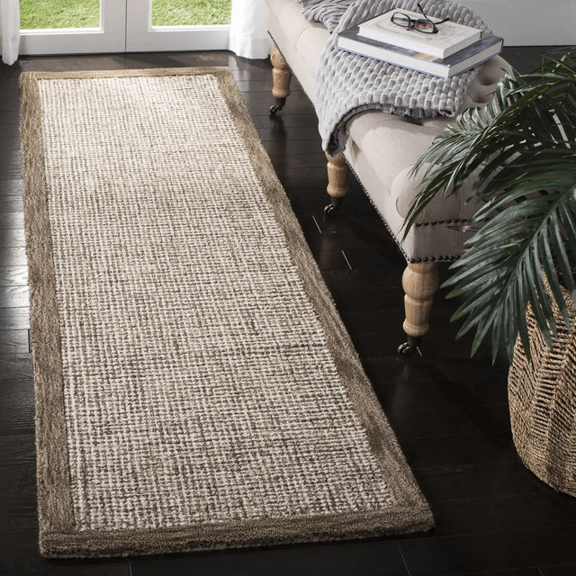 Safavieh Abstract 2'-3" x 10'-0" Rug in Brown / Ivory
