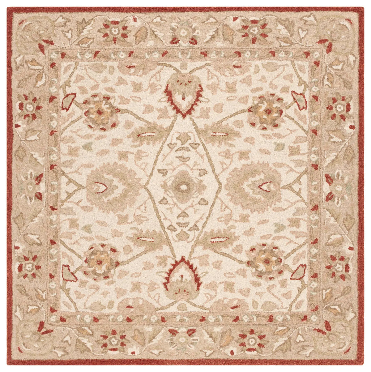 Safavieh Anatolia 6'-0" x 6'-0" Rug in Beige / Rust