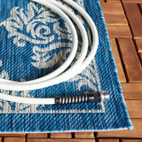 Safavieh Courtyard 5'-3" x 7'-7" Rug in Navy / Grey