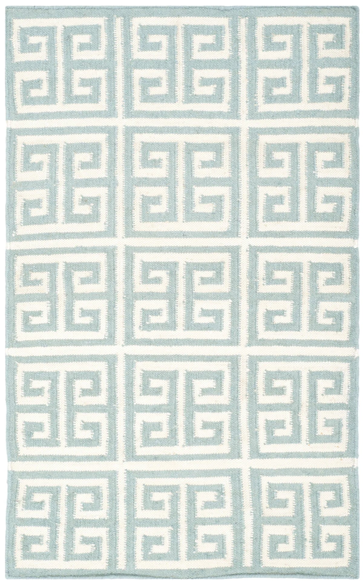 Safavieh Dhurries 2'-6" x 4'-0" Rug in Blue / Ivory
