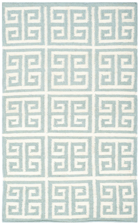 Safavieh Dhurries 2'-6" x 4'-0" Rug in Blue / Ivory