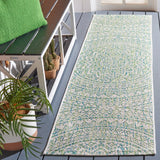 Safavieh Courtyard 2'-3" x 10'-0" Rug in Ivory / Green