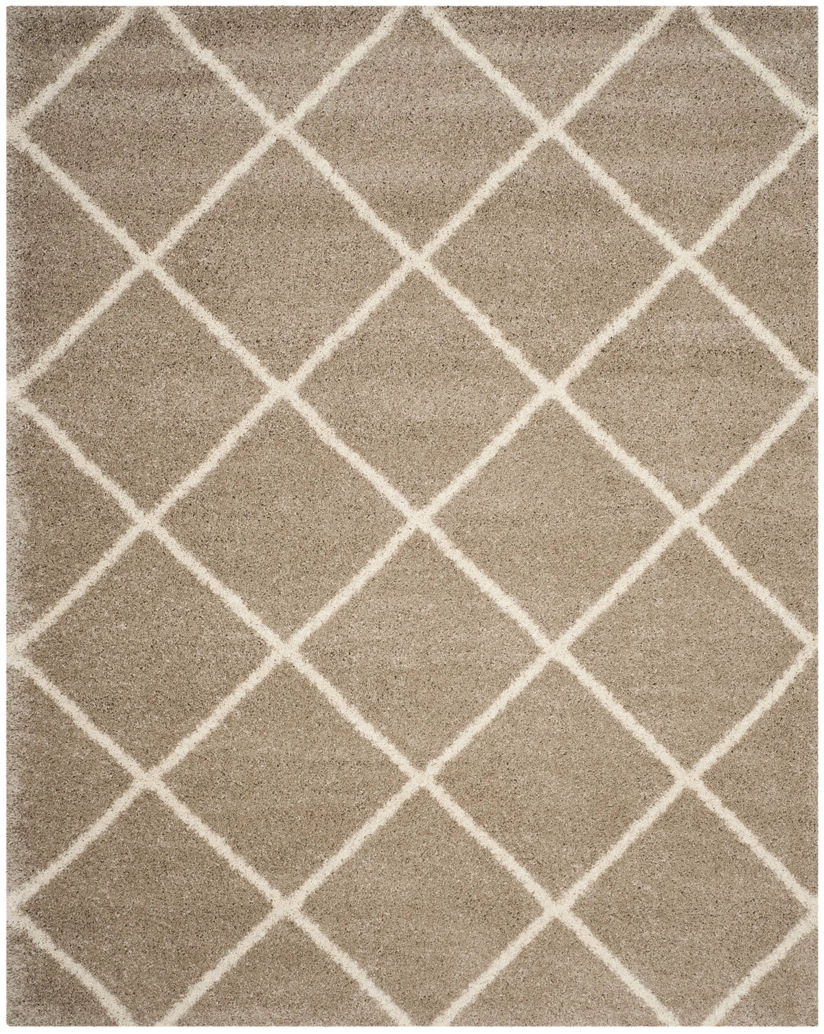 Safavieh Hudson Shag 10'-0" x 14'-0" Rug in Beige / Ivory