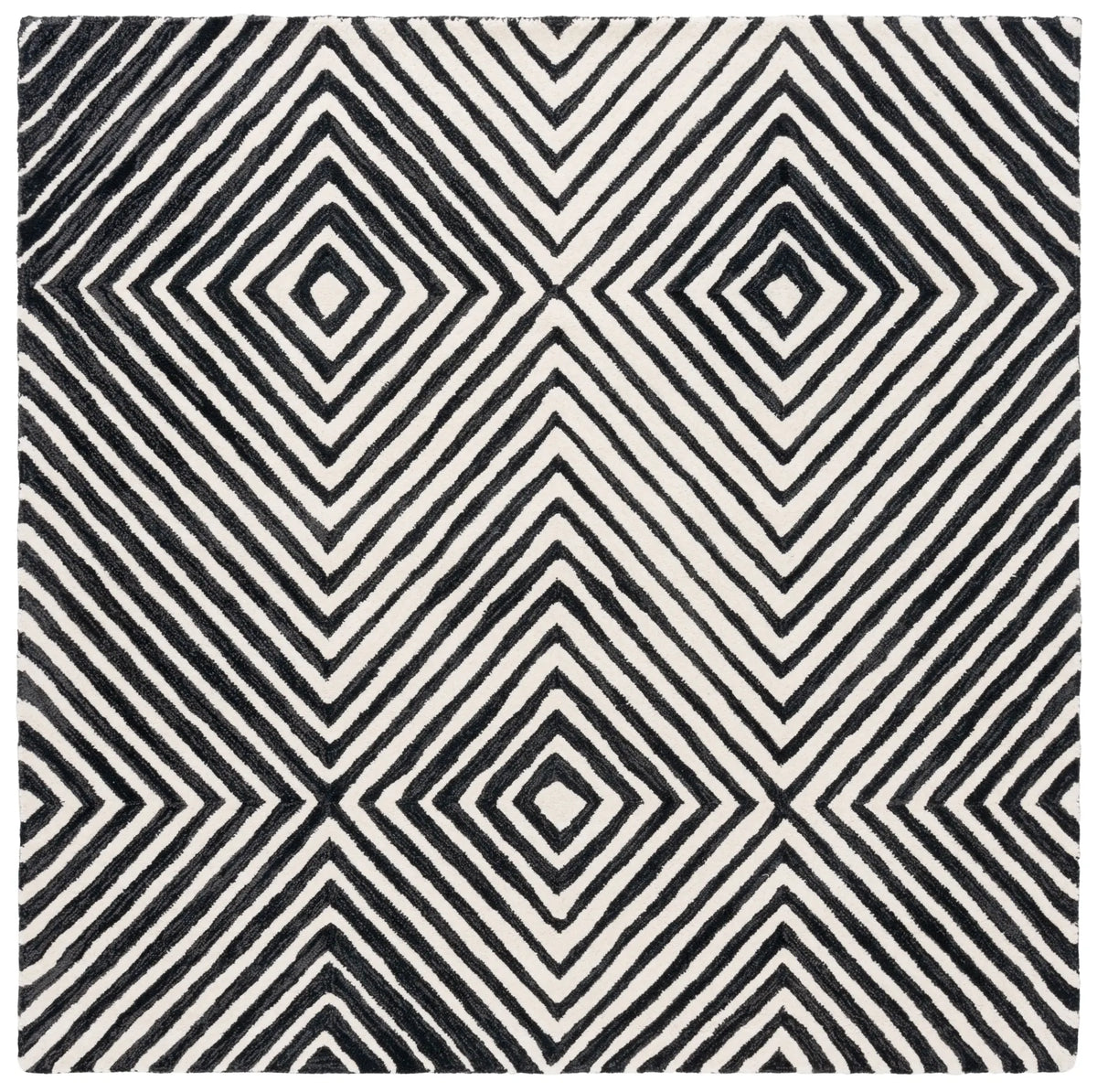Safavieh Ebony 6'-0" x 6'-0" Rug in Black / Ivory