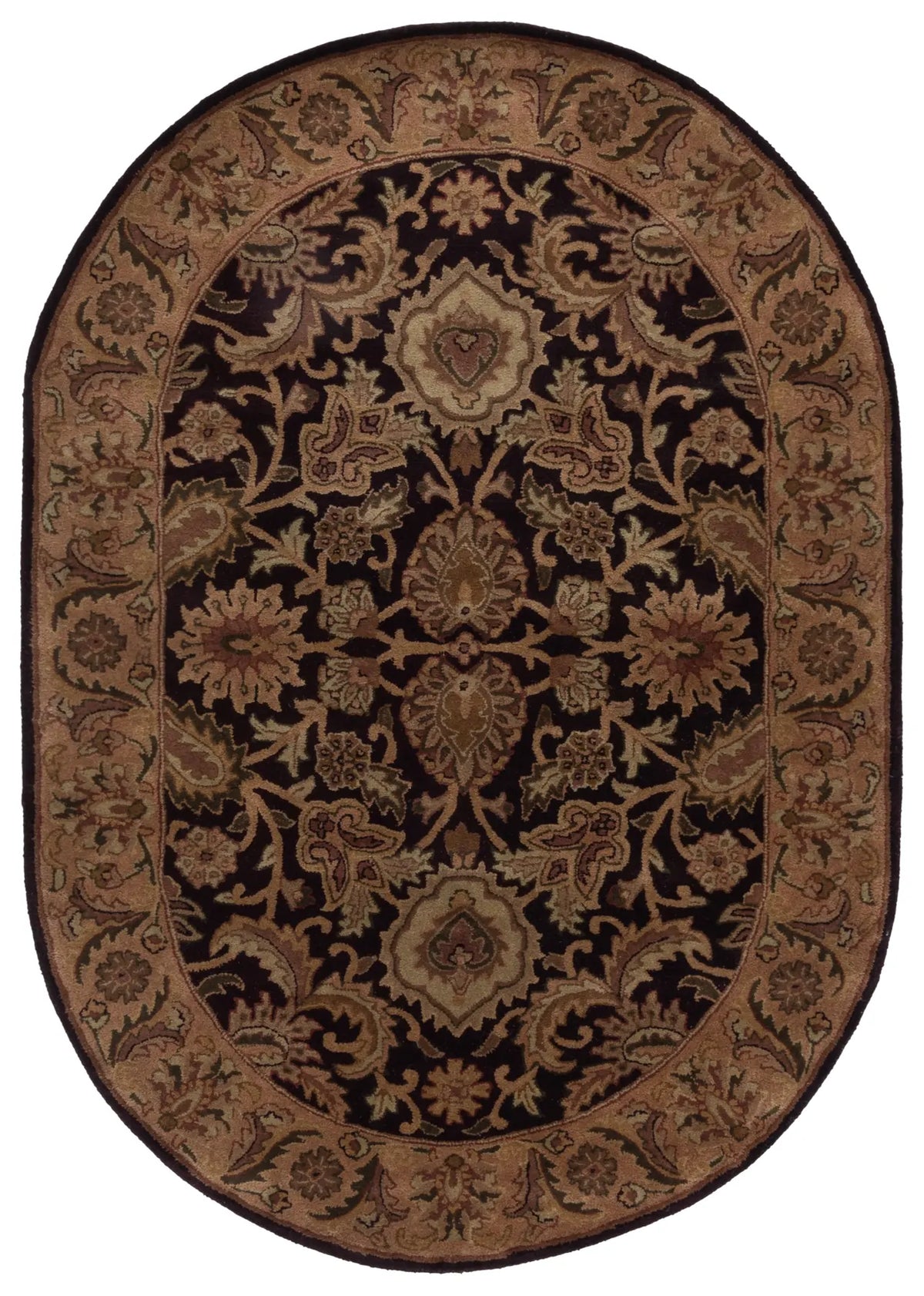 Safavieh Classic 4'-6" x 6'-6" Rug in Dark Plum / Gold