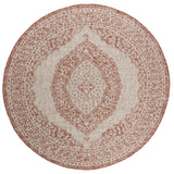 Safavieh Courtyard 5'-3" x 5'-3" Rug in Light Beige / Terracotta