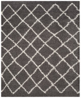Safavieh Sgd-Dallas Shag 10'-0" x 14'-0" Rug in Dark Grey / Ivory