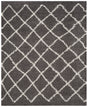 Safavieh Sgd-Dallas Shag 10'-0" x 14'-0" Rug in Dark Grey / Ivory
