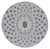Safavieh Courtyard 6'-7" x 6'-7" Rug in Blue / Beige
