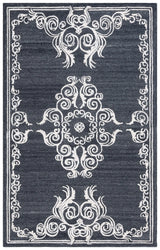 Safavieh Glamour 4'-0" x 6'-0" Rug in Black / Ivory