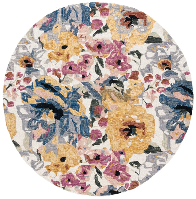 Safavieh Jardin 6'-0" x 6'-0" Rug in Ivory / Pink