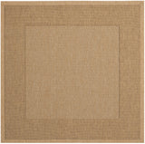 Safavieh Courtyard 5'-3" x 5'-3" Rug in Natural / Gold
