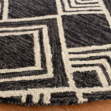 Safavieh Micro-Loop 5'-0" x 5'-0" Rug in Charcoal / Ivory