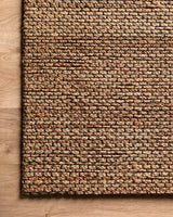 Loloi Lily Lil-01 Natural Rugs - corner on wood