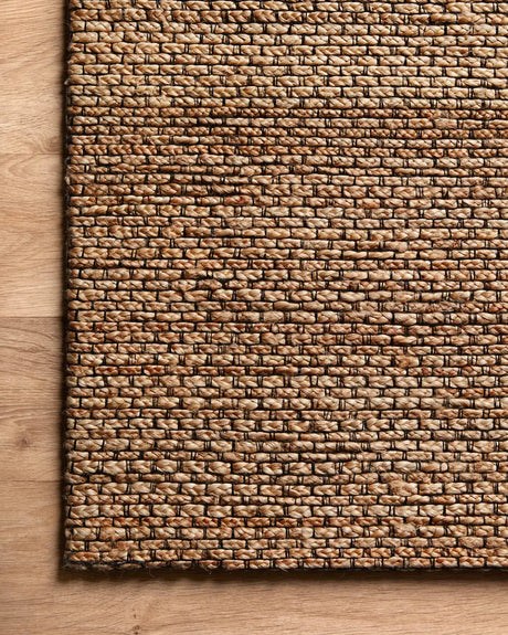 Loloi Lily Lil-01 Natural Rugs - corner on wood