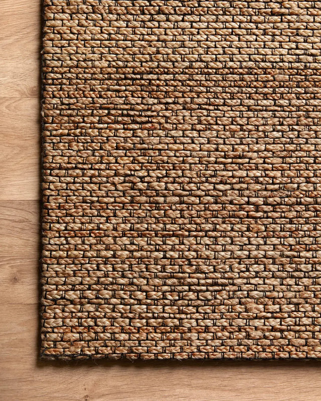 Loloi Lily Lil-01 Natural Rugs - corner on wood
