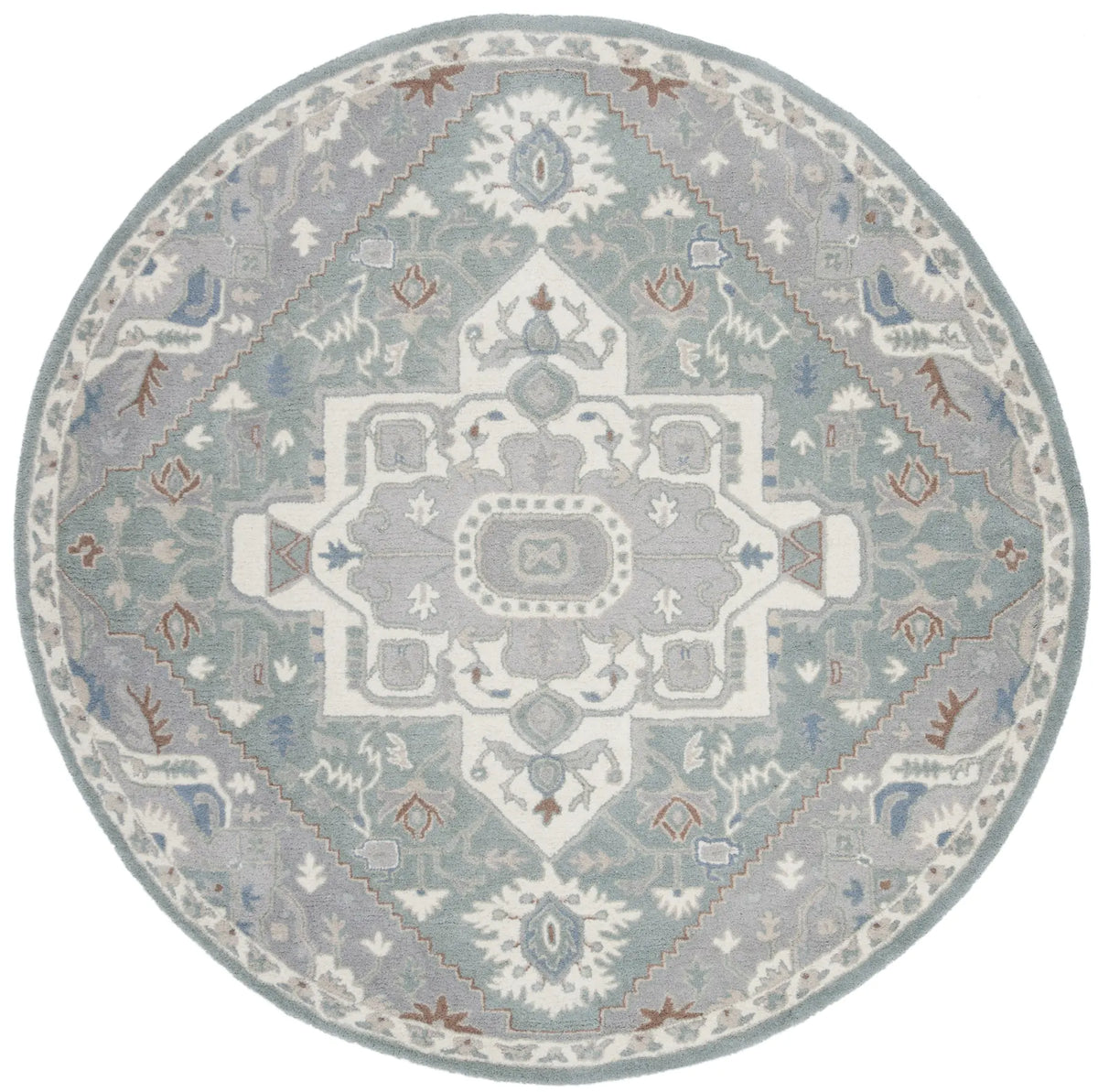 Safavieh Heritage 6'-0" x 6'-0" Rug in Blue / Ivory