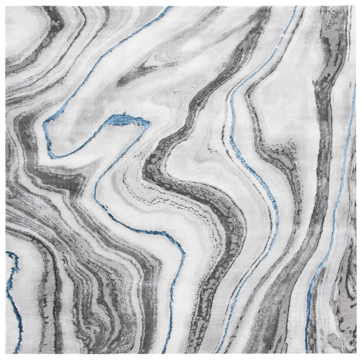 Safavieh Craft 6'-7" x 6'-7" Rug in Grey / Blue