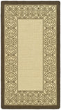 Safavieh Courtyard 2'-0" x 3'-7" Rug in Natural / Brown