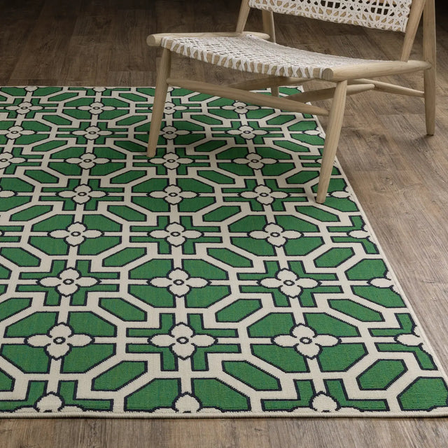 Oriental Weavers Sphinx Havana HAV01 Green Rugs - angle/detail