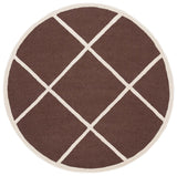Safavieh Cambridge 6'-0" x 6'-0" Rug in Dark Brown / Ivory