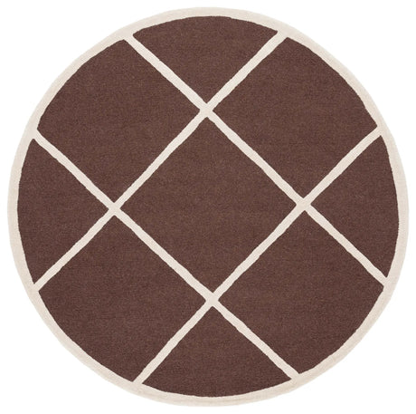Safavieh Cambridge 6'-0" x 6'-0" Rug in Dark Brown / Ivory
