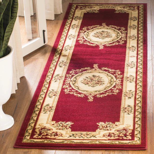 Safavieh Lyndhurst 2'-3" x 12'-0" Rug in Red / Ivory