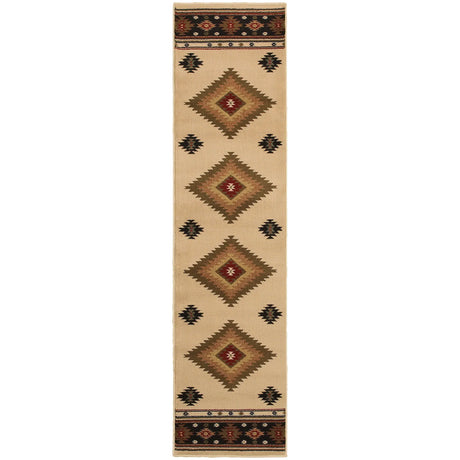 Oriental Weavers Sphinx Hudson 087i1 Beige / Green Rugs - runner