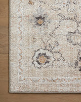 Loloi Monroe Mon-04 Natural/Multi Rug - corner on wood