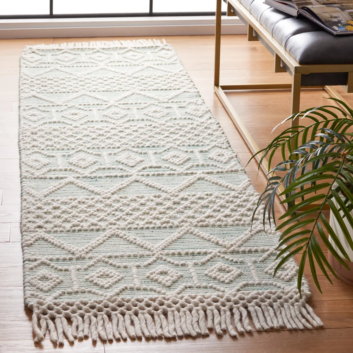 Safavieh Natura 3'-0" x 5'-0" Rug in Ivory / Light Green