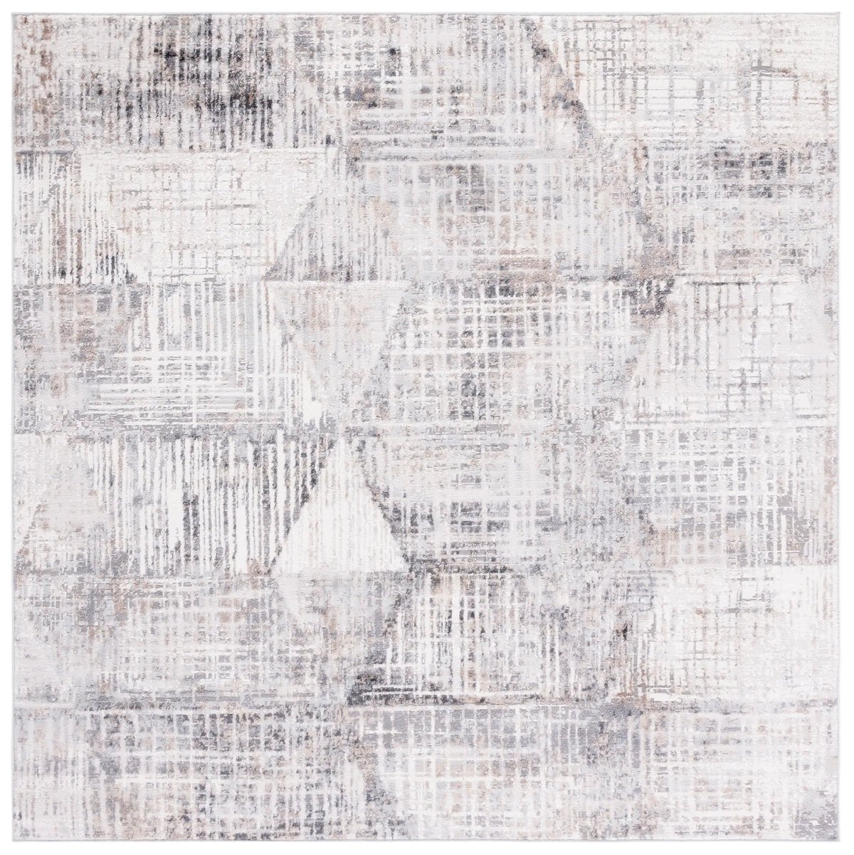 Safavieh Shivan 100 6'-7" x 6'-7" Rug in Ivory / Grey