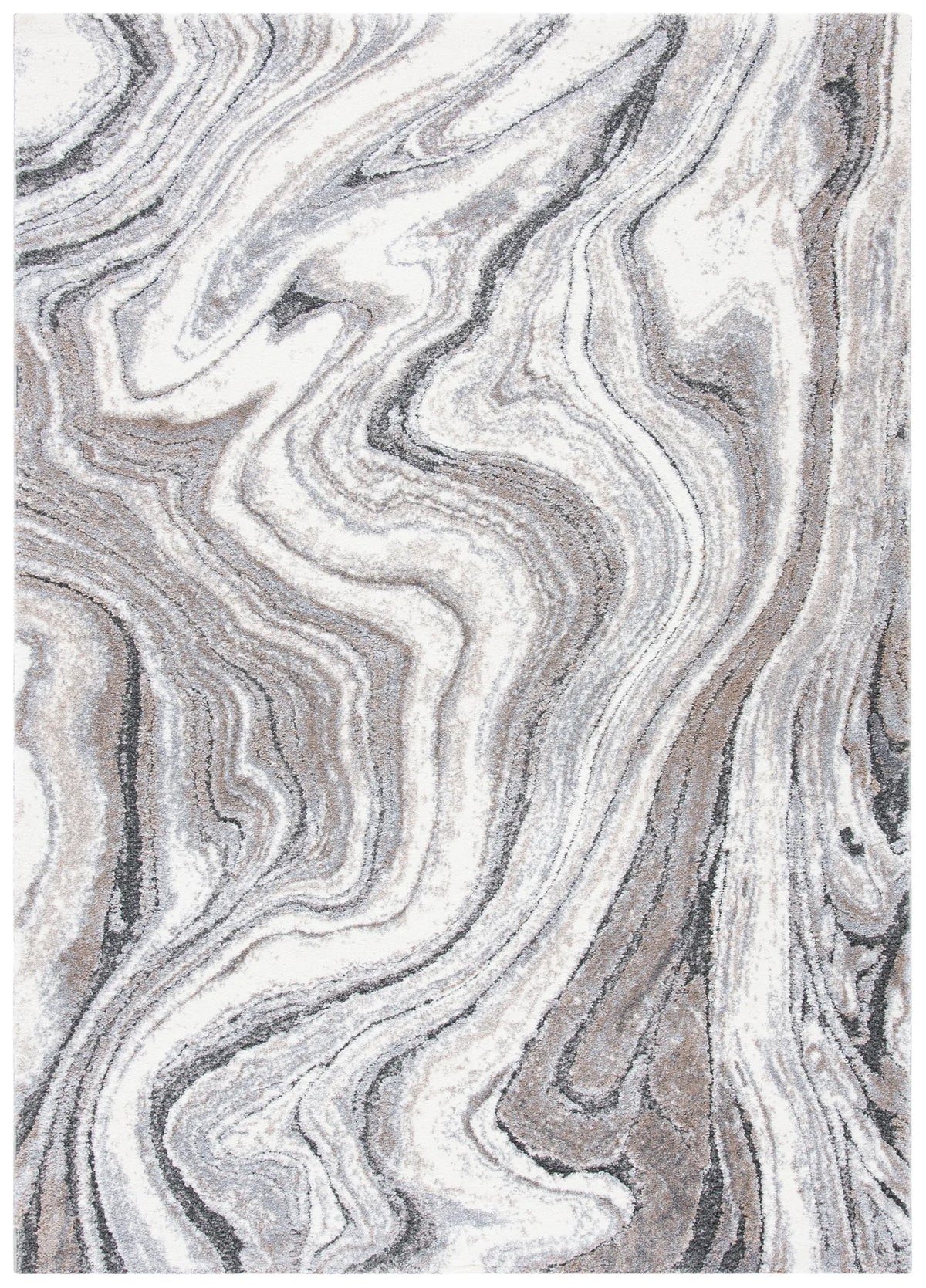 Safavieh Cyrus Shag 4'-5" x 6'-5" Rug in Grey / Beige