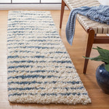 Safavieh Venus Shag 600 2'-2" x 8'-0" Rug in Ivory / Turquoise