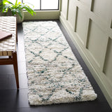 Safavieh Fontana Shag  800 2'-3" x 8'-0" Rug in Green / Ivory