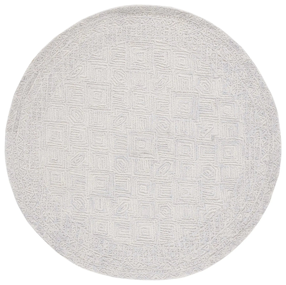 Safavieh Textual 6'-0" x 6'-0" Rug in Grey / Ivory