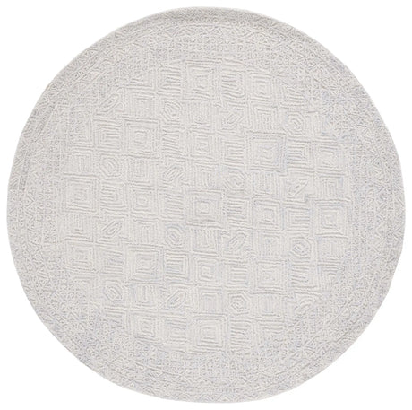 Safavieh Textual 6'-0" x 6'-0" Rug in Grey / Ivory