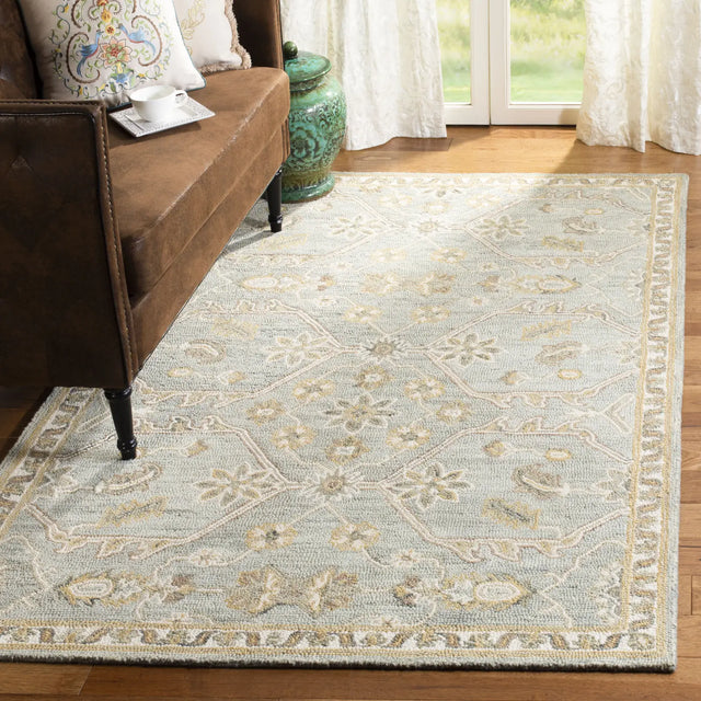Safavieh Blossom 5'-0" x 8'-0" Rug in Slate / Beige