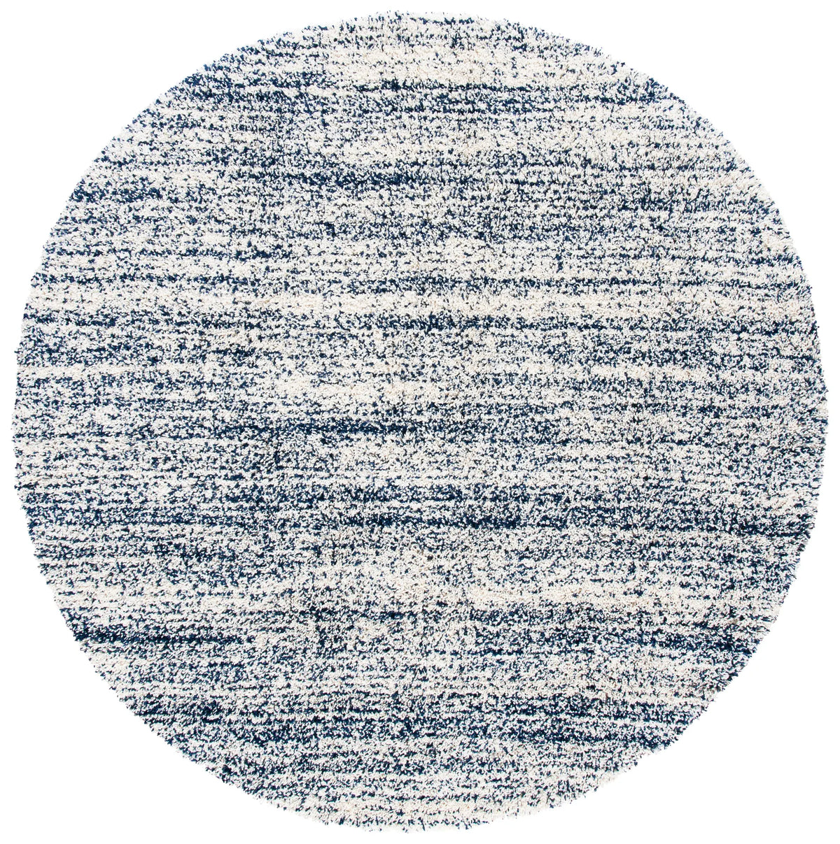 Safavieh Hudson Shag 5'-3" x 5'-3" Rug in Ivory / Navy