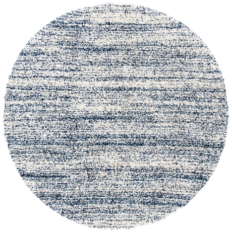 Safavieh Hudson Shag 5'-3" x 5'-3" Rug in Ivory / Navy
