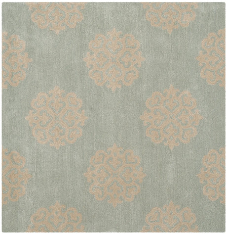 Safavieh Soho 4'-0" x 4'-0" Rug in Turquoise / Yellow
