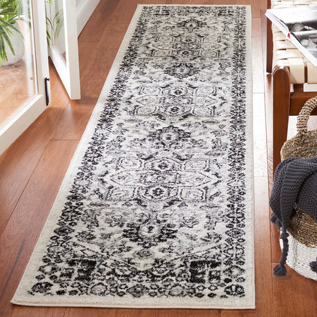 Safavieh Tulum 2'-0" x 9'-0" Rug in Ivory / Black