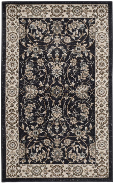 Safavieh Lyndhurst 3'-3" x 5'-3" Rug in Anthracite / Cream