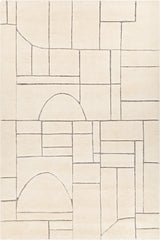 Chandra Maggie MAG-57300 Ivory / Brown rug, flat view