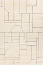 Chandra Maggie MAG-57300 Ivory / Brown rug, flat view