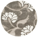 Safavieh Florida Shag 5'-0" x 5'-0" Rug in Smoke / Beige