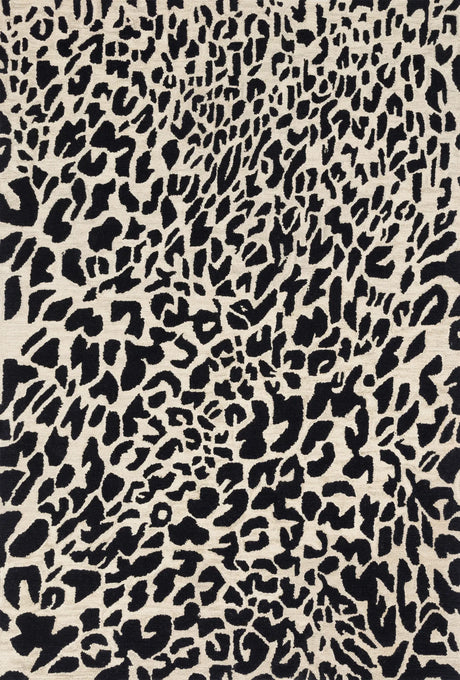 Loloi Masai Mas-02 Black / Ivory Rugs - main flat