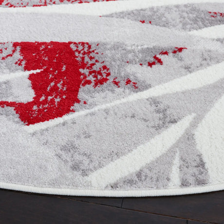 Safavieh Skyler 6'-7" x 6'-7" Rug in Grey / Red
